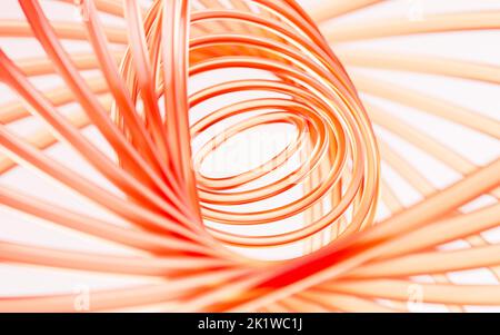 Transparentes Glas mit Farbverlauf, 3D Rendering. Digitale Zeichnung des Computers. Stockfoto