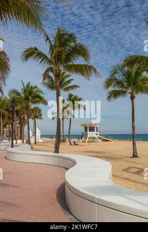 Strand von Las Olas in Fort Lauderdale, Florida, USA. Stockfoto