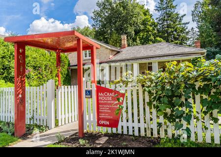 Das McCrae House in Guelph, Ontario, Kanada, war der Geburtsort des kanadischen Autors John McCrae Stockfoto