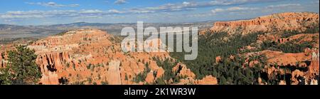 Panorama-Luftaufnahme des Bryce Canyon in Utah, USA Stockfoto