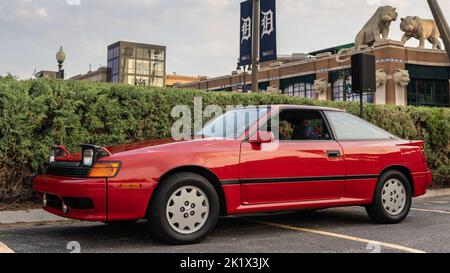 DETROIT, MI/USA - 17. SEPTEMBER 2022: Ein Toyota Celica-Auto im Detroit Concours 'd Elegance. Stockfoto