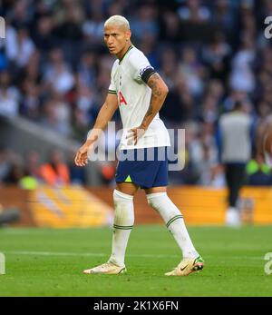 17 Sep 2022 - Tottenham Hotspur gegen Leicester City - Premier League - Tottenham Hotspur Stadium Tottenham Hotspur's Richarlison während des Spiels gegen Leicester City. Bildquelle : Mark Pain / Alamy Live News Stockfoto