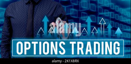 Konzeptionelle Anzeige Optionen HandelVerschiedene Optionen, um Waren oder Dienstleistungen weltweit zu verbreiten. Internet-Konzept verschiedene Optionen, um Waren zu machen oder Stockfoto