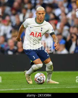 17 Sep 2022 - Tottenham Hotspur gegen Leicester City - Premier League - Tottenham Hotspur Stadium Tottenham Hotspur's Richarlison während des Spiels gegen Leicester City. Bildquelle : Mark Pain / Alamy Live News Stockfoto