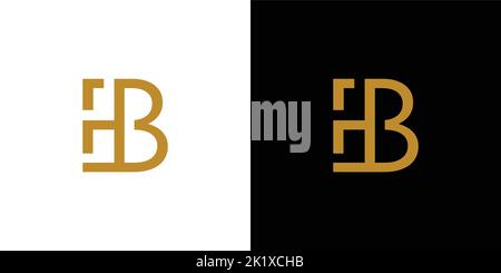 Modernes und einzigartiges HB Initial Logo Design abstrakt Stock Vektor