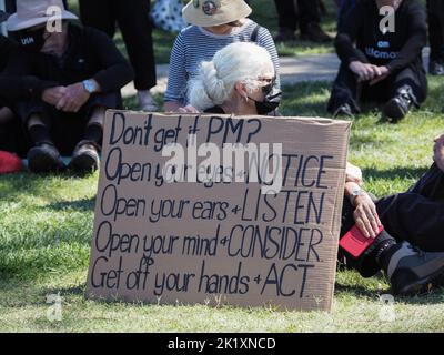 Women's March4Justice Rally Parliament House, 15. März 2021 Stockfoto