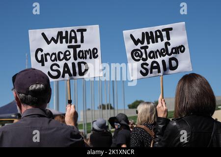 Women's March4Justice Rally Parliament House, 15. März 2021 Stockfoto