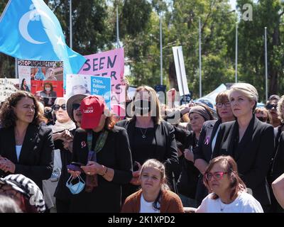 Women's March4Justice Rally Parliament House, 15. März 2021 Stockfoto