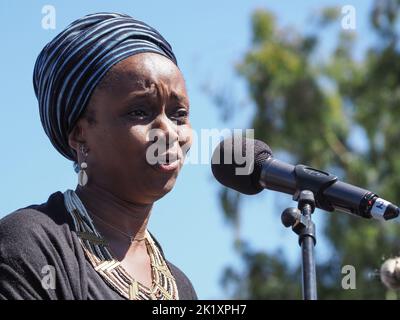 Women's March4Justice Rally Parliament House, 15. März 2021 Stockfoto