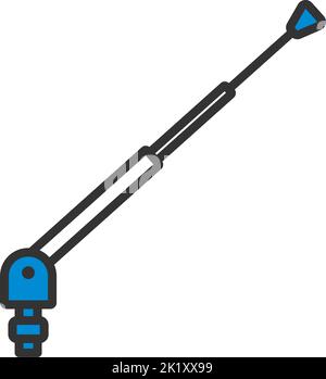 Symbol Für Die Komponente Der Radioantenne. Editierbare Fett Formatigte Kontur Mit Farbfüllungsdesign. Vektorgrafik. Stock Vektor