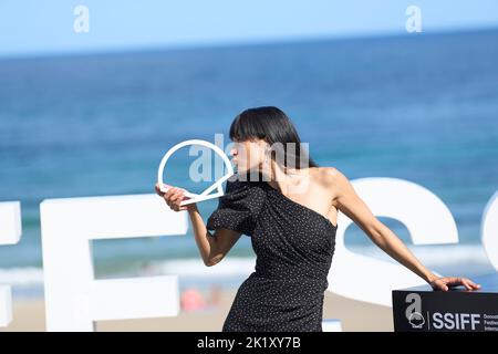 21. September 2022, Madrid, Madrid, Spanien: Nerea Barros nahm am 21. September 2022 am San Sebastian International Film Festival 70. im Kursaal Palace in Donostia / San Sebastian, Spanien, Teil (Bildquelle: © Jack Abuin/ZUMA Press Wire) Stockfoto