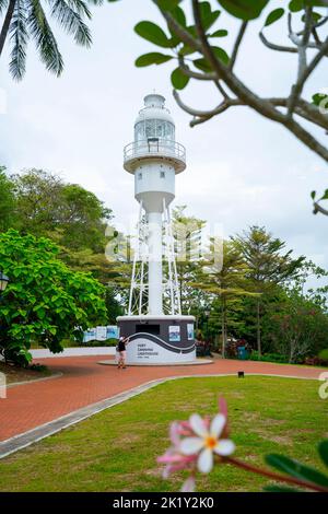 Fort Canning Lighthouse liegt im Raffles Garden auf dem Fort Canning Hill. Singapur Stockfoto