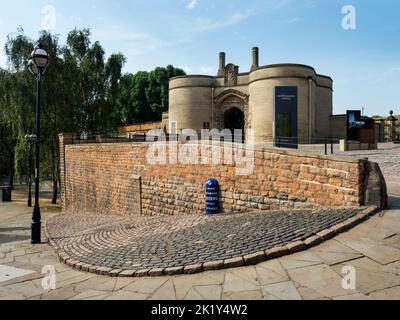 Anfahrt zum Nottingham Castle Gatehouse am Castle Place Nottingham Nottinghamshire England Stockfoto