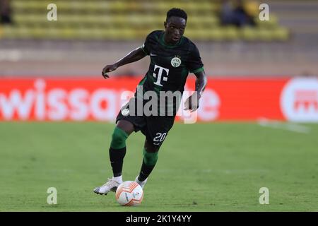 Monaco, Monaco, 15.. September 2022. Adama Traore von Ferencvaros während des Spiels der UEFA Europa League im Stade Louis II, Monaco. Bildnachweis sollte lauten: Jonathan Moscrop / Sportimage Stockfoto