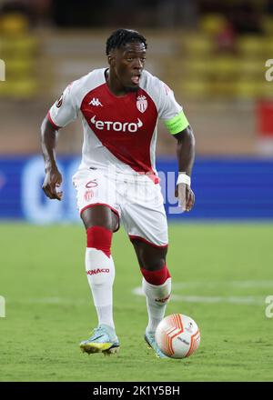 Monaco, Monaco, 15.. September 2022. Axel Disasi von AS Monaco während des Spiels der UEFA Europa League im Stade Louis II, Monaco. Bildnachweis sollte lauten: Jonathan Moscrop / Sportimage Stockfoto