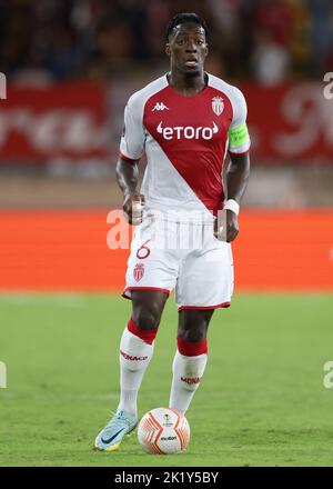 Monaco, Monaco, 15.. September 2022. Axel Disasi von AS Monaco während des Spiels der UEFA Europa League im Stade Louis II, Monaco. Bildnachweis sollte lauten: Jonathan Moscrop / Sportimage Stockfoto