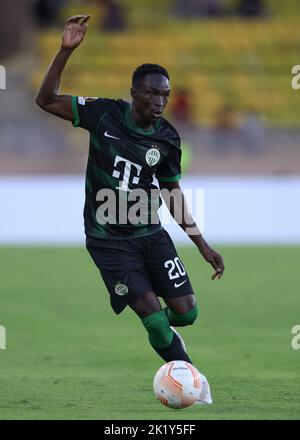 Monaco, Monaco, 15.. September 2022. Adama Traore von Ferencvaros während des Spiels der UEFA Europa League im Stade Louis II, Monaco. Bildnachweis sollte lauten: Jonathan Moscrop / Sportimage Stockfoto