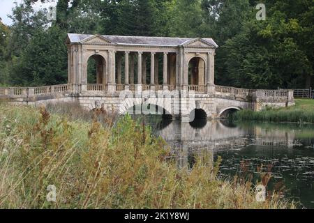 Palladian Bridge in Stowe Gardens Stockfoto