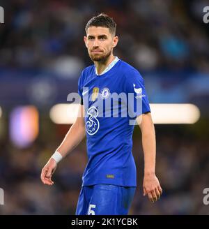 14 Sep 2022 - Chelsea gegen RB Salzburg - UEFA Champions League - Gruppe E - Stamford Bridge die Jorgenhis von Chelsea während des Champions-League-Spiels auf der Stamford Bridge. Picture : Mark Pain / Alamy Live News Stockfoto