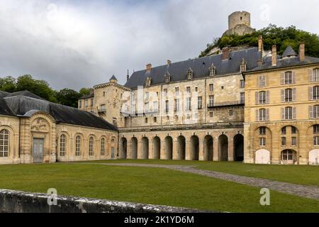 Chateau de La Roche-Guyon in der Normandie, Frankreich Stockfoto