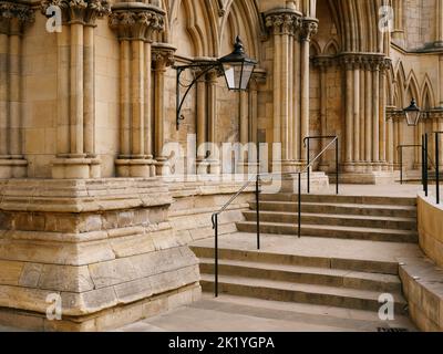 York Minster / York Cathedral Detail in der City of York, North Yorkshire, England, Großbritannien Stockfoto