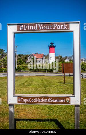 Eine Einfahrt zum Cape Cod National Seashore gehen Stockfoto