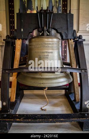 Eine gut erhalten Gedenkglocke in Providence, Rhode Island Stockfoto