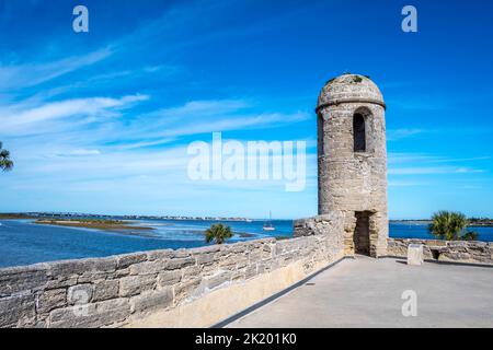 Eine befestigte Militärbasis Festung in St. Augustine, Florida Stockfoto