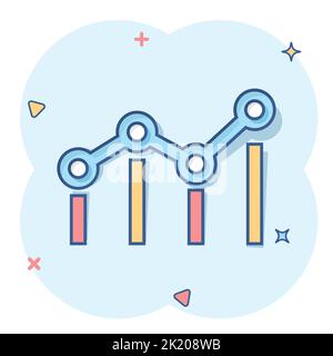 Benchmark messen Symbol im Comic-stil. Dashboard Bewertung vektor Cartoon Illustration auf weißem Hintergrund isoliert. Fortschritt Service Business Konzept sp Stock Vektor