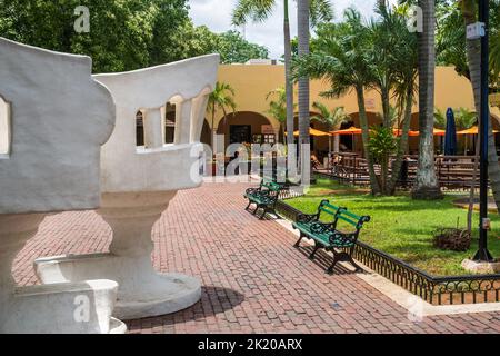 Santa Lucia Park in Merida , eines der bekanntesten Wahrzeichen der Stadt Stockfoto