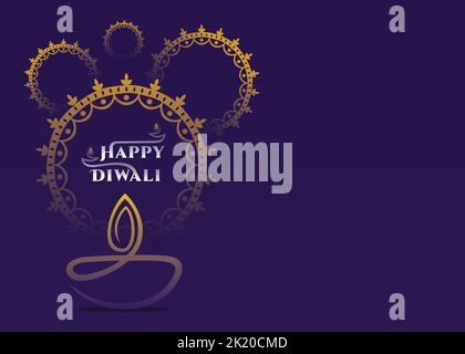Happy Diwali Festival der Lichter in indien gefeiert Stock Vektor