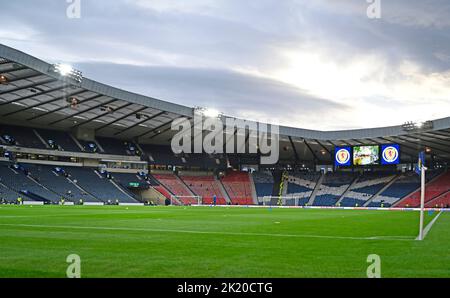 Glasgow, Schottland, 21.. September 2022. Im Hampden Park findet das Spiel der UEFA Nations League im Hampden Park, Glasgow, statt. Bildnachweis sollte lauten: Neil Hanna / Sportimage Stockfoto