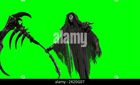 3D-Illustration einer isolierten gefährlichen Fantasie-Wraitthe-Kreatur Stockfoto