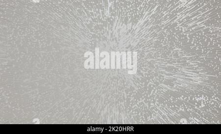 Abstrakte Komposition, Textur, aus weißen Zylindern, 3D Rendering, Burst Weitwinkel-Effekt Stockfoto