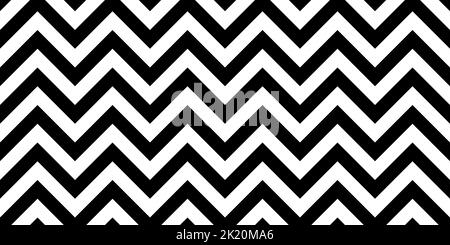 Nahtloses, geometrisches Muster im Zickzack-Fischgrätmuster. Kachelbare schwarz-weiße Vintage-Tapete mit Chevron-Motiv-Textur. Monochromer Graustufenpfeil Stockfoto