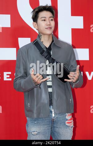 Seoul, Südkorea. 21. September 2022. Der südkoreanische Rapper Jay Park nimmt am 21. September 2022 an einem Fotoanruf zur Diesel Store Opening in Seoul, Südkorea, Teil. (Foto: Lee Young-ho/Sipa USA) Quelle: SIPA USA/Alamy Live News Stockfoto