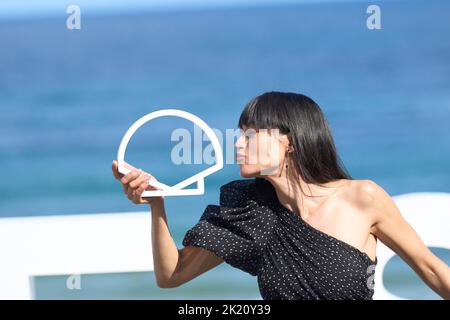 21. September 2022, Madrid, Madrid, Spanien: NEREA BARROS nimmt an der 'La novia gitana' Photocall während des San Sebastian International Film Festival 70. im Kursaal Palace Teil. (Bild: © Jack Abuin/ZUMA Press Wire) Stockfoto