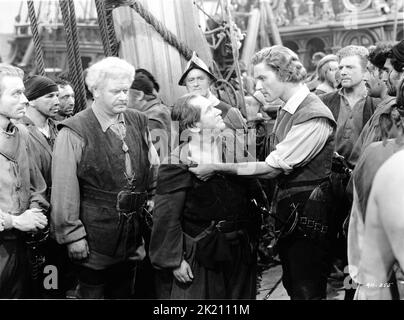 ALAN HALE J.M. KERRIGAN und ERROL FLYNN im MEER HAWK 1940 Regisseur MICHAEL CURTIZ Musik Erich Wolfgang Korngold Warner Bros. Stockfoto