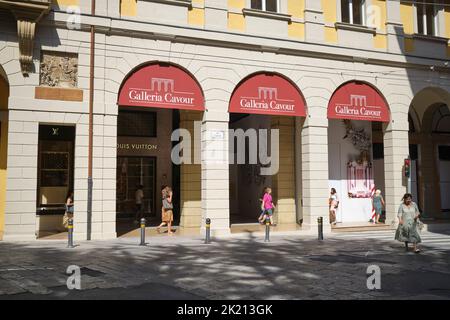 Gallerie Cavour Bologna Italien Stockfoto