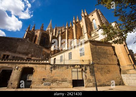 Manacor, Palma de Mallorca - Spanien - 15. September 2022. Pfarrei unserer Lieben Frau von Schmerzen, Es ist ein Tempel der katholischen Anbetung Stockfoto
