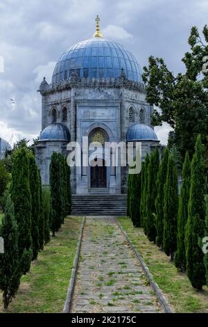 Istanbul, Türkei-6,2021. September: Das Grab des Sultans fünften Mehmed Reshad Stockfoto