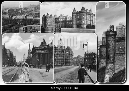 Die Stadt Edinburgh Ende 1800s und Anfang 1900s Stockfoto