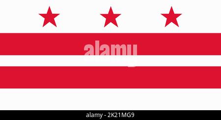 Hintergrund der Flagge des Washington DC District of Columbia Stockfoto