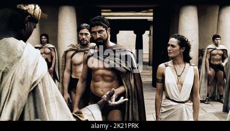 PETER MENSAH, VINCENT REGAN, Gerard Butler, Lena Headey, 300, 2006 Stockfoto