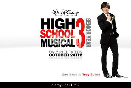 ZAC EFRON POSTER, HIGH SCHOOL MUSICAL, 2006 Stockfoto