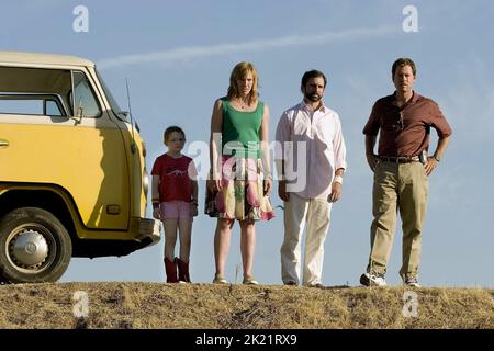 ABIGAIL BRESLIN, Toni Collette, STEVE CARELL, Greg Kinnear, Little Miss Sunshine, 2006 Stockfoto