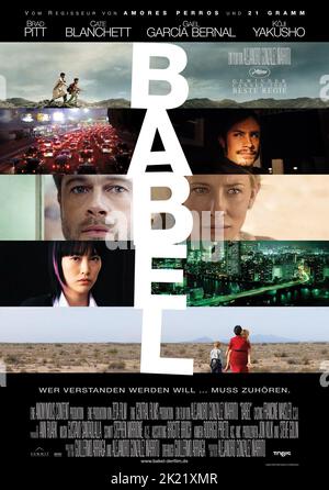 TARCHANI,BERNAL,PITT,BLANCHETT,KIKUCHI,GAMBLE,BARRAZA,POSTER, BABEL, 2006 Stockfoto