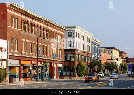 Die Stadt Pittsfield, Massachusetts, größte Stadt in den USA Stockfoto