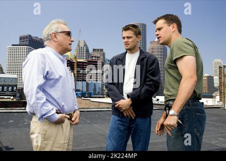 MARTIN SCORSESE, LEONARDO DICAPRIO, Matt Damon, The Departed, 2006 Stockfoto