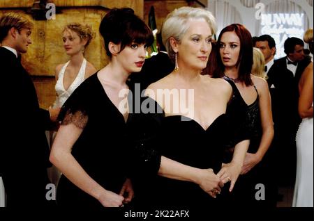 HATHAWAY, STREEP, STUMPF, DER TEUFEL TRÄGT PRADA, 2006 Stockfoto